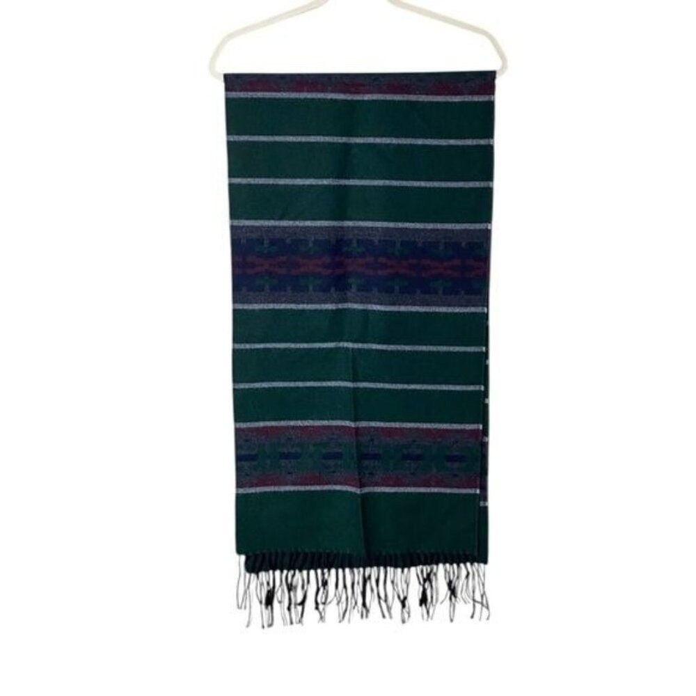 Vintage Aeropostale Aztec Scarf Southwestern Western Fringe Made in Italy